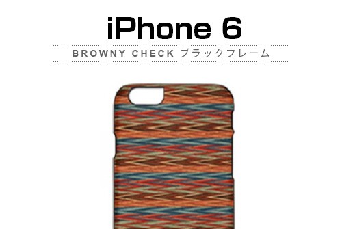 【iPhone6s/6】 天然木 Man＆Wood Browny check （マンアンドウッド ブラウニーチェック）アイフォン