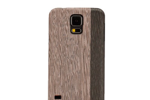 【GALAXY S5】 天然木 Real wood case Harmony Lattis (リアルウッドケース ハーモニー ラティス) ブラックフレーム