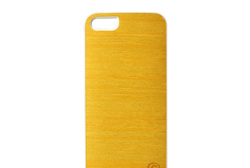 【iPhone SE/5/5s】 Man&Wood Real wood case Vivid Lemon Tree
