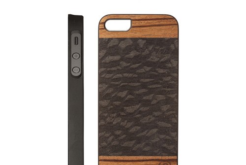 【iPhone SE/5/5s】 Man&Wood Real wood case Harmony Cacao（マンアンドウッド ハーモニーカカオ）アイフォン 天然木
