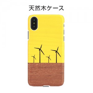 iPhone XS / X ケース 天然木 Man&Wood Yellow Wind（マンアンドウッド イエローウィンド）