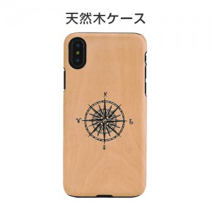 iPhone XS / X ケース 天然木 Man&Wood Compass（マンアンドウッド コンパス）