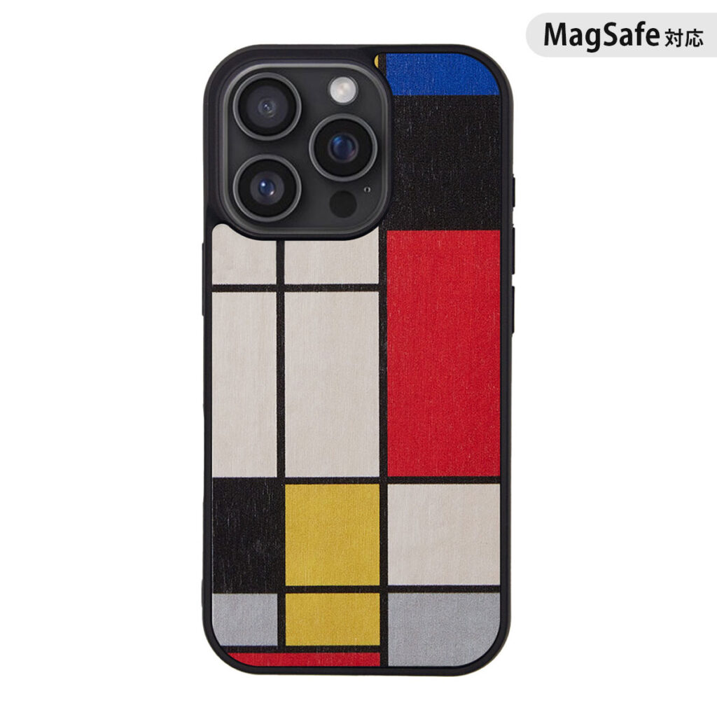 MagSafe対応 天然木ケース Mondrian Wood（モンドリアンウッド）【iPhone 16 / 16 Pro】