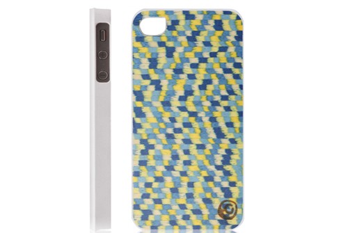 【iPhone 4s/4】 天然木 Man&Wood Real wood case Gogh bluetouch white ゴッホブルータッチホワイト I1042i4SW