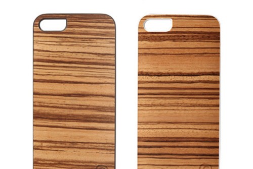 【iPhone SE/5/5s】 Man&Wood Real wood case Genuine Zebrano（マンアンドウッド ゼブラノ）アイフォン 天然木