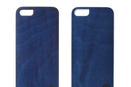 【iPhone SE/5/5s】 Man & Wood Real wood case Vivid Midnight Blue（マンアンドウッド ミッドナイトブルー）アイフォン 天然木