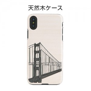 iPhone XS / X ケース 天然木 Man&Wood Hand Bridge（マンアンドウッド ハンドブリッジ）