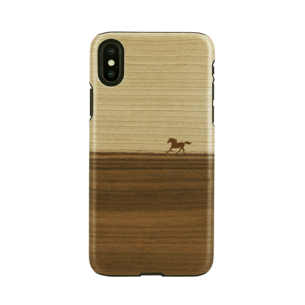 Man&Wood iPhone XR ケース 天然木 Mustang